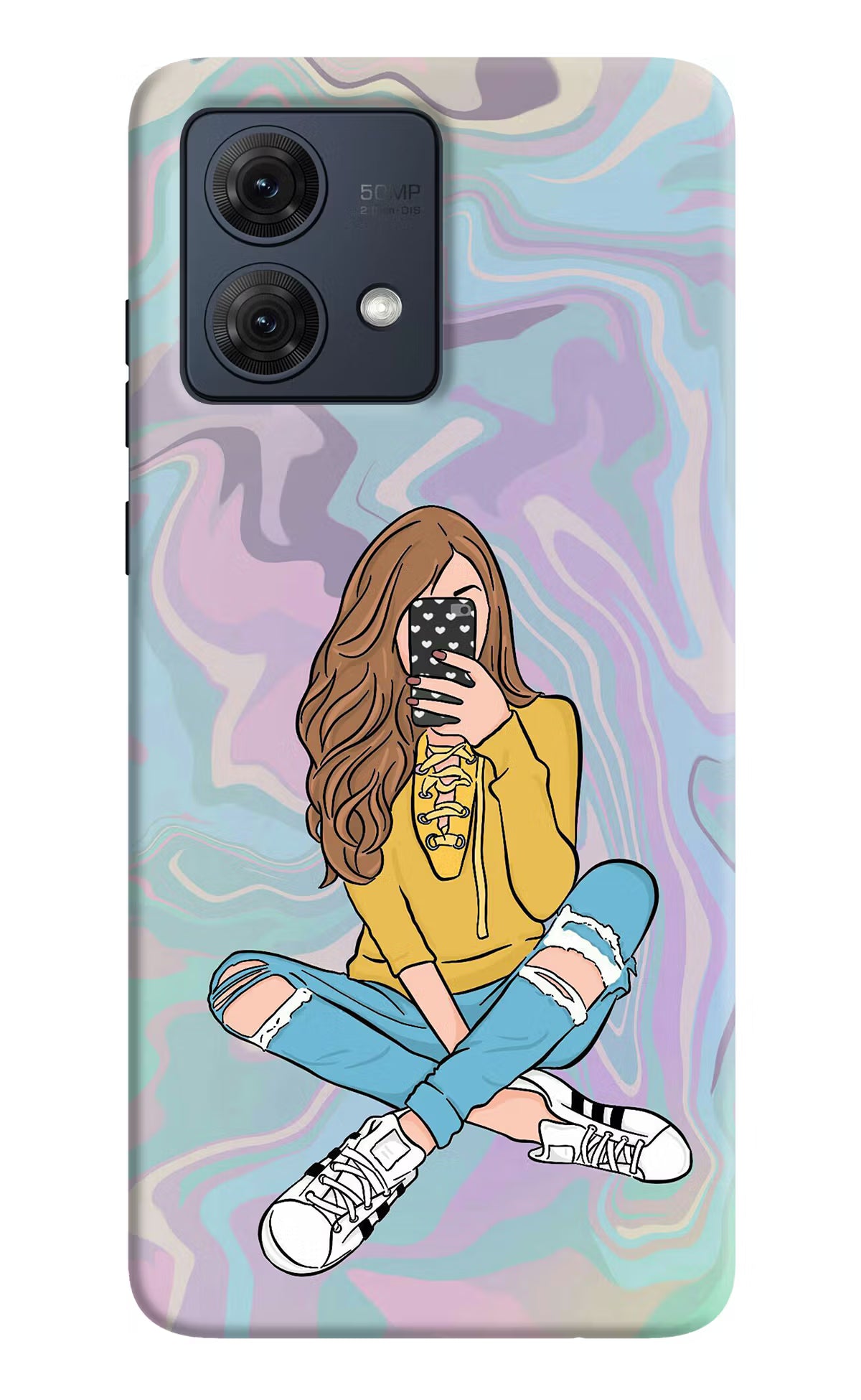 Selfie Girl Moto G84 5G Hard Case Back Cover by Casekaro