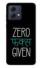 Zero Fucks Given Moto G84 5G Hard Case Back Cover by Casekaro