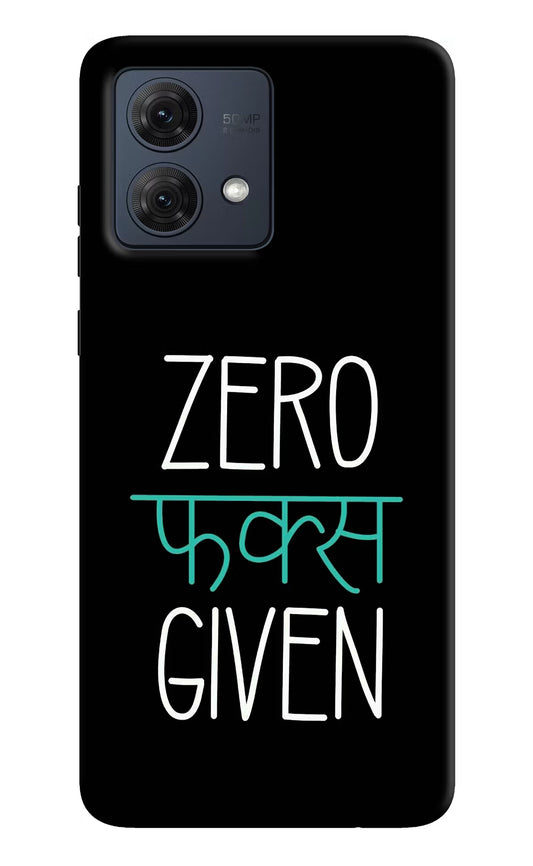 Zero Fucks Given Moto G84 5G Hard Case Back Cover by Casekaro