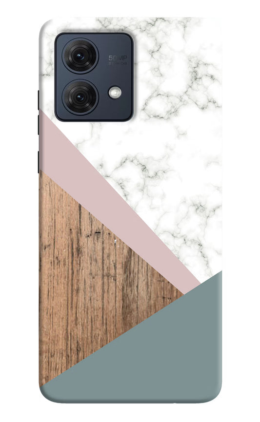 Marble wood Abstract Moto G84 5G Hard Case Back Cover by Casekaro