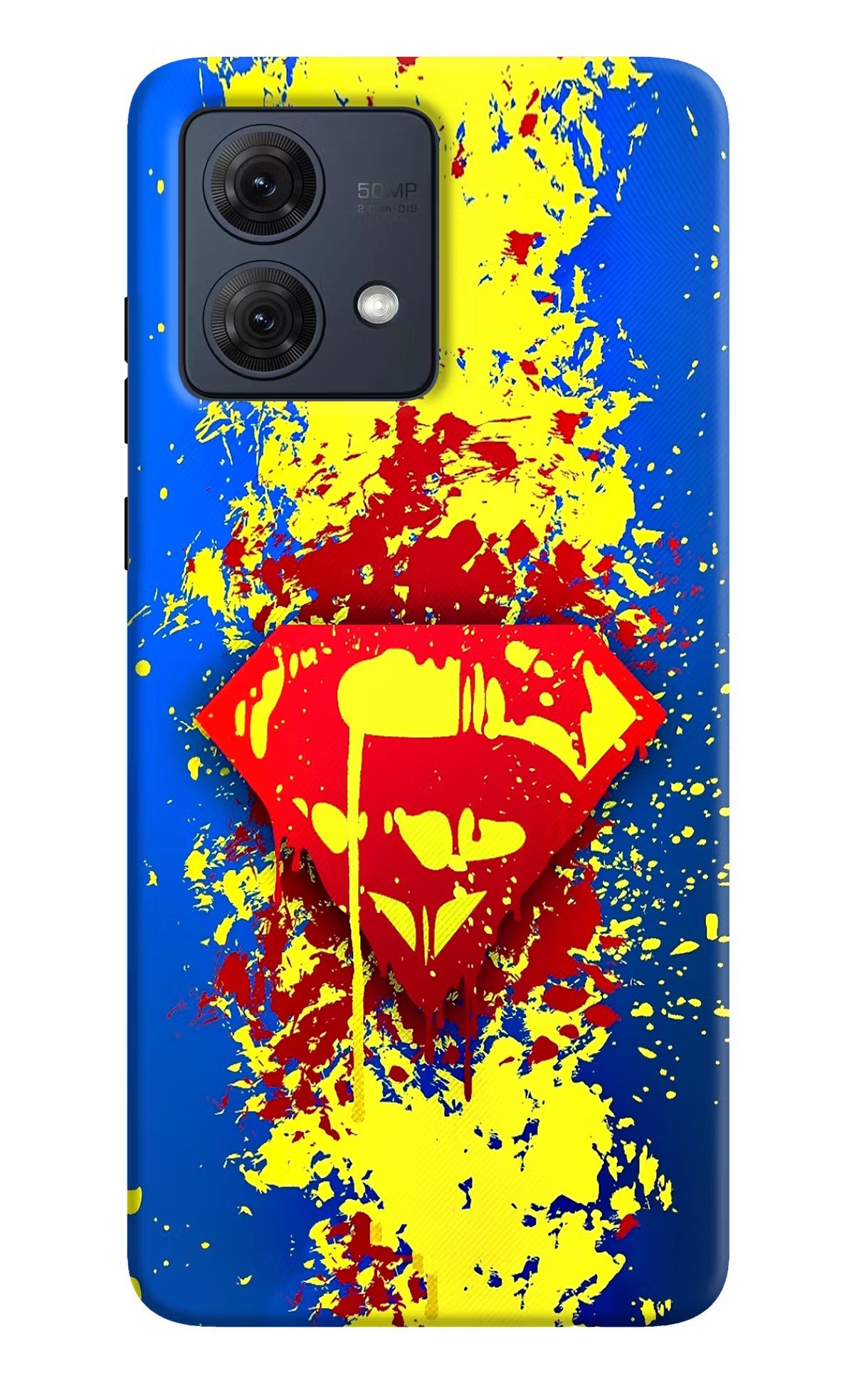 Superman logo Moto G84 5G Hard Case Back Cover by Casekaro
