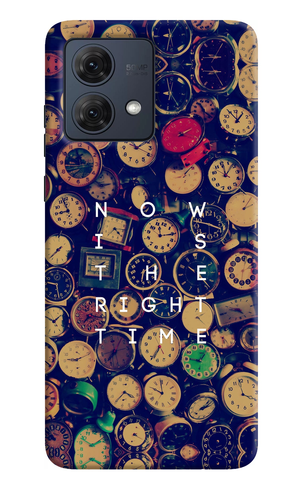 Now is the Right Time Quote Moto G84 5G Back Cover