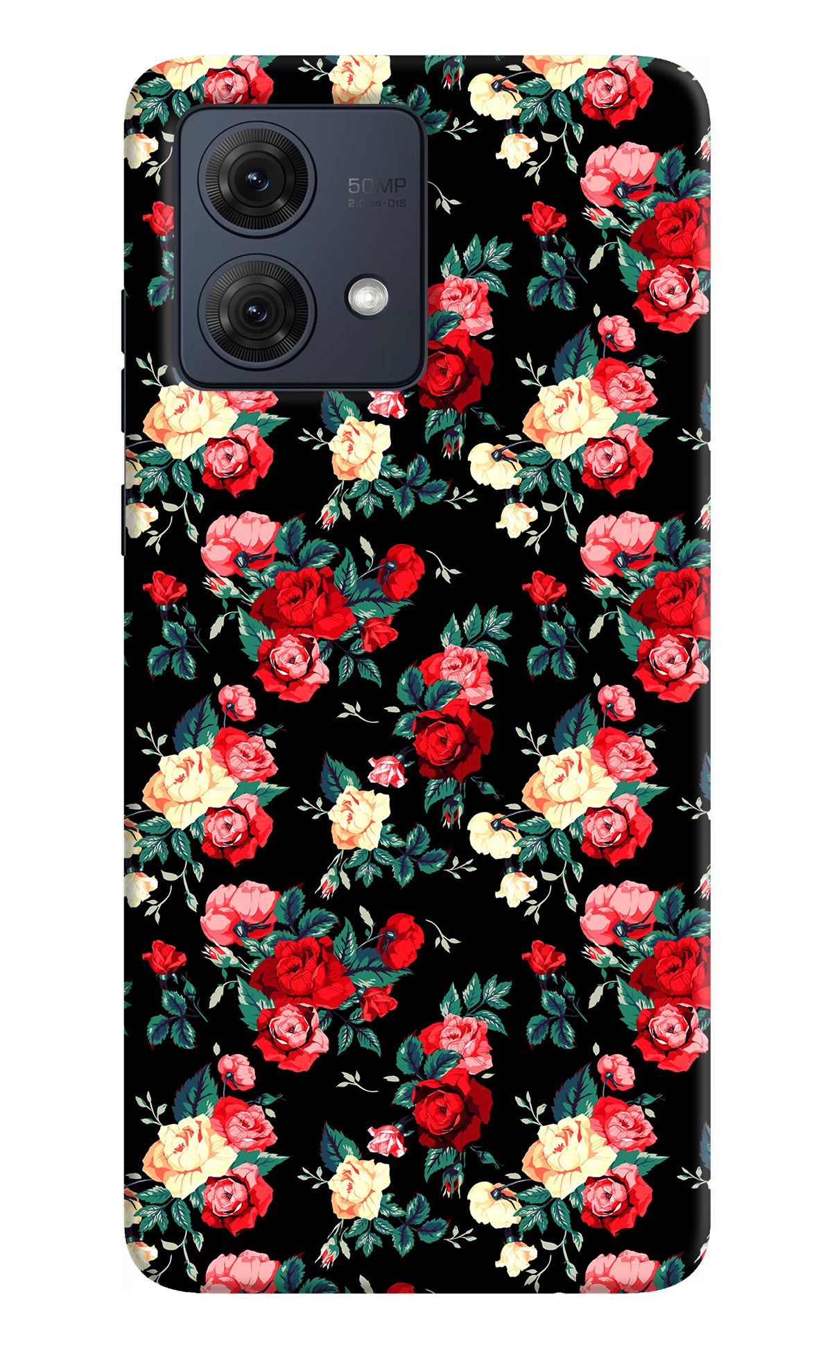 Rose Pattern Moto G84 5G Back Cover