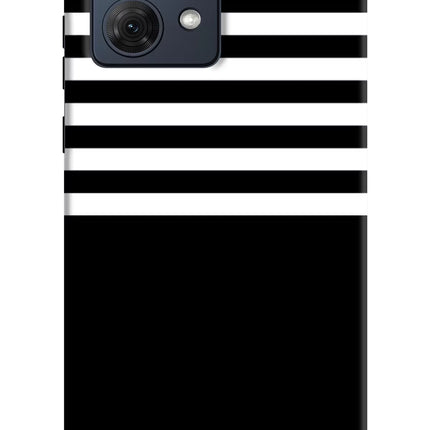 Black and White Print Moto G84 5G Hard Case Back Cover by Casekaro