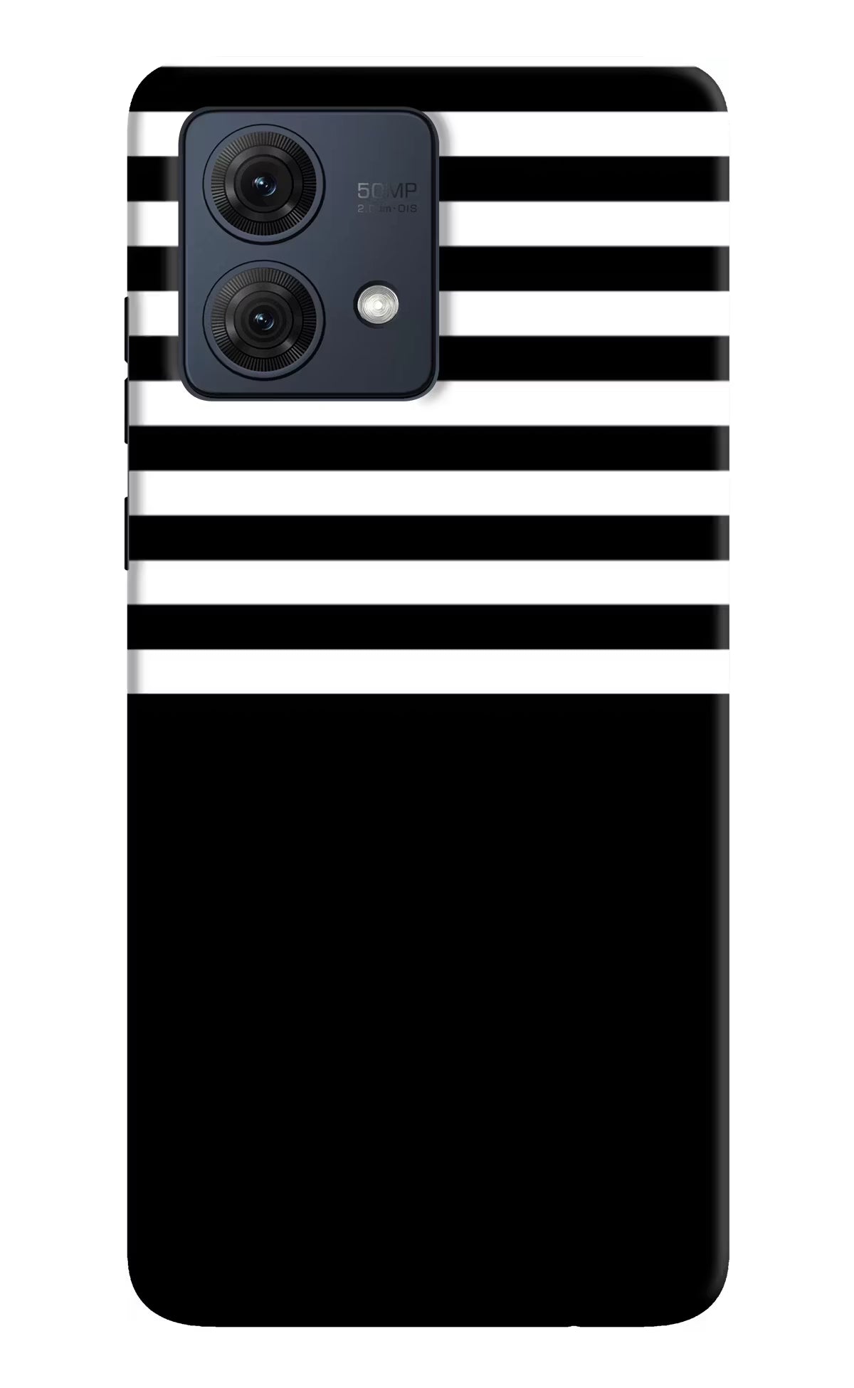 Black and White Print Moto G84 5G Hard Case Back Cover by Casekaro