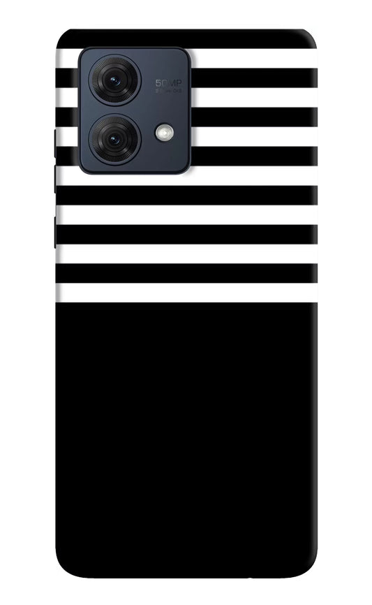 Black and White Print Moto G84 5G Hard Case Back Cover by Casekaro