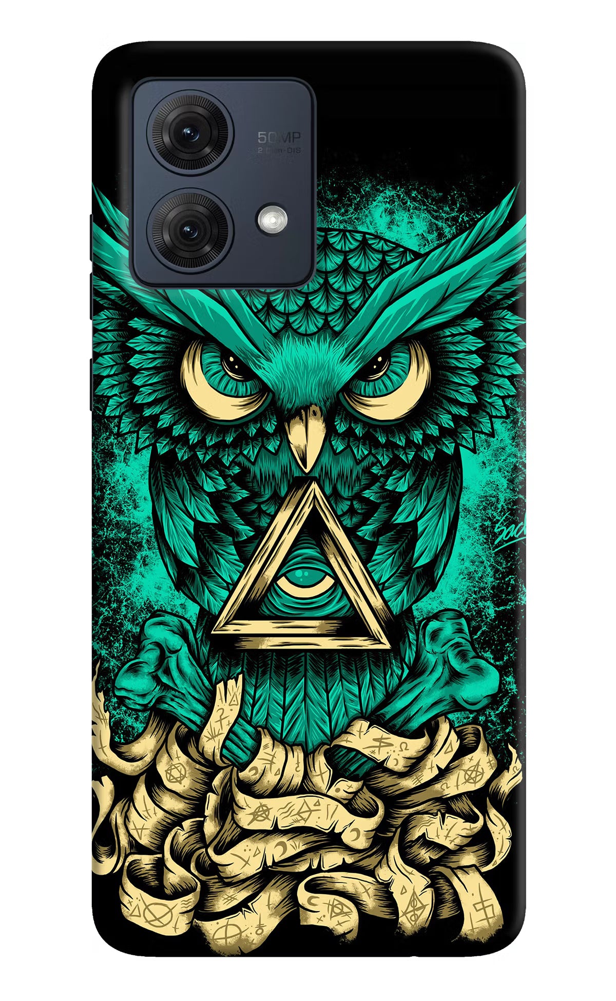 Green Owl Moto G84 5G Hard Case Back Cover by Casekaro