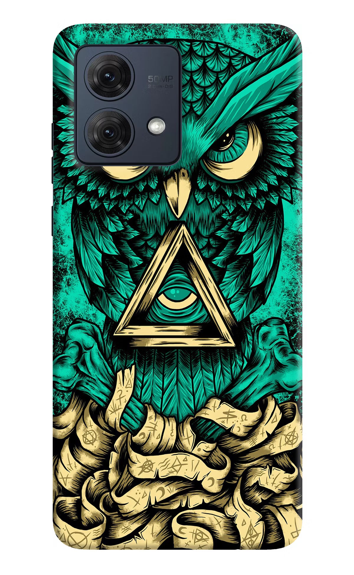 Green Owl Moto G84 5G Hard Case Back Cover by Casekaro
