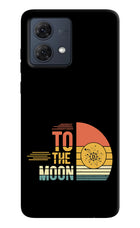 To the Moon Moto G84 5G Hard Case Back Cover by Casekaro