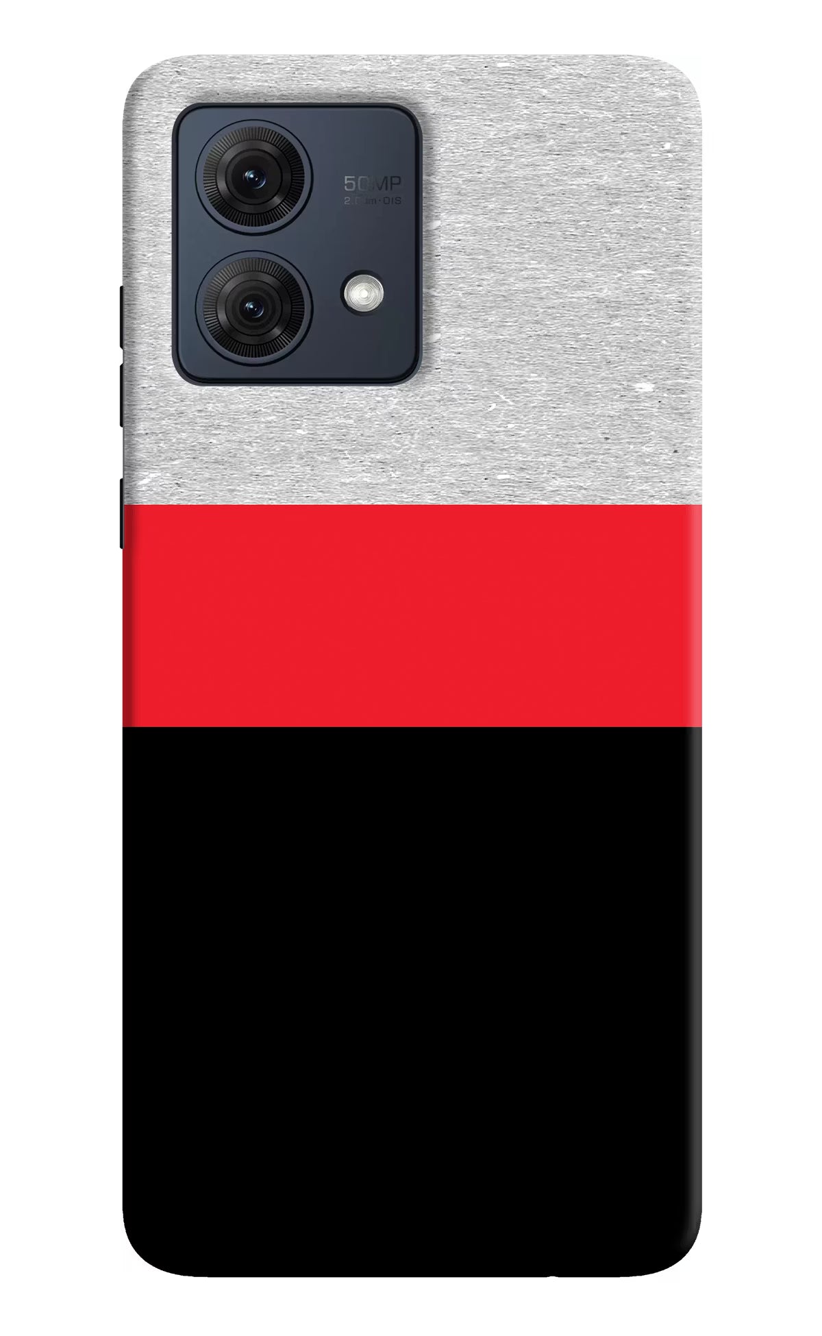 Tri Color Pattern Moto G84 5G Hard Case Back Cover by Casekaro