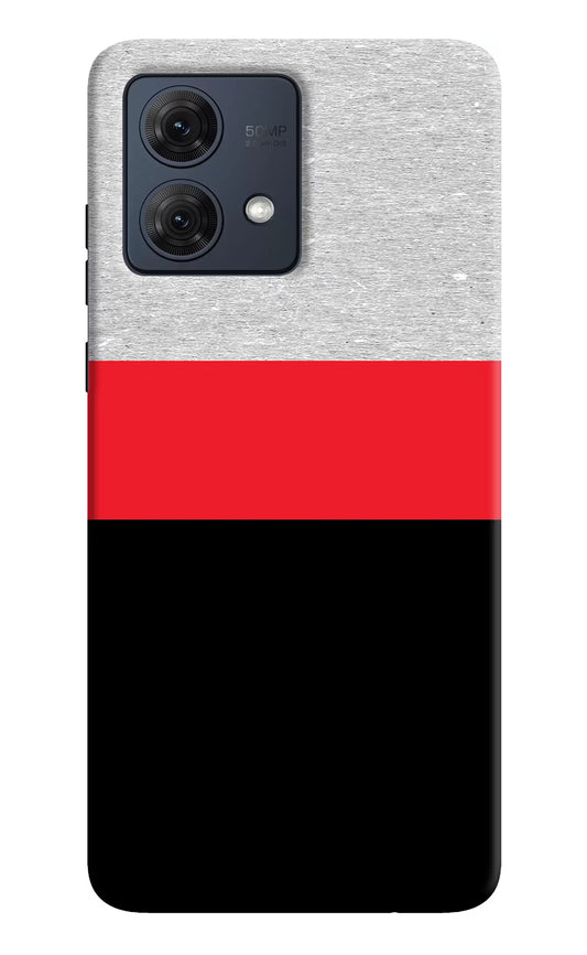 Tri Color Pattern Moto G84 5G Hard Case Back Cover by Casekaro