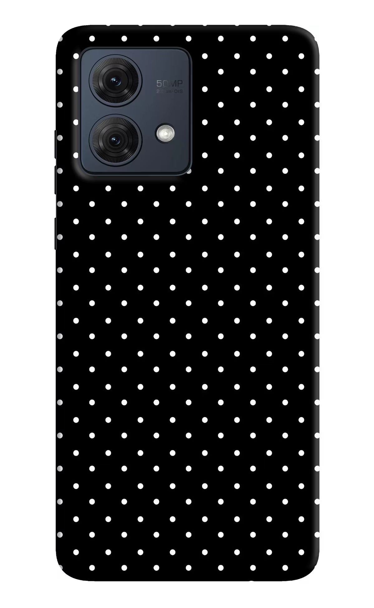 White Dots Moto G84 5G Hard Case Back Cover by Casekaro