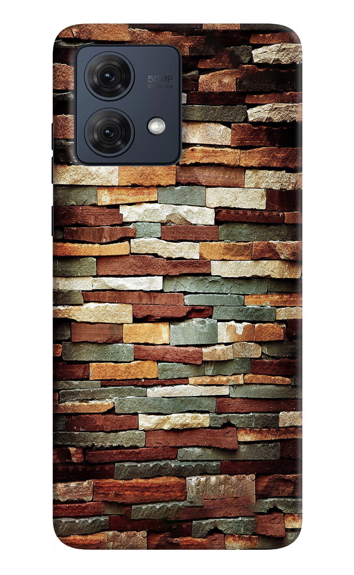 Bricks Pattern Moto G84 5G Back Cover