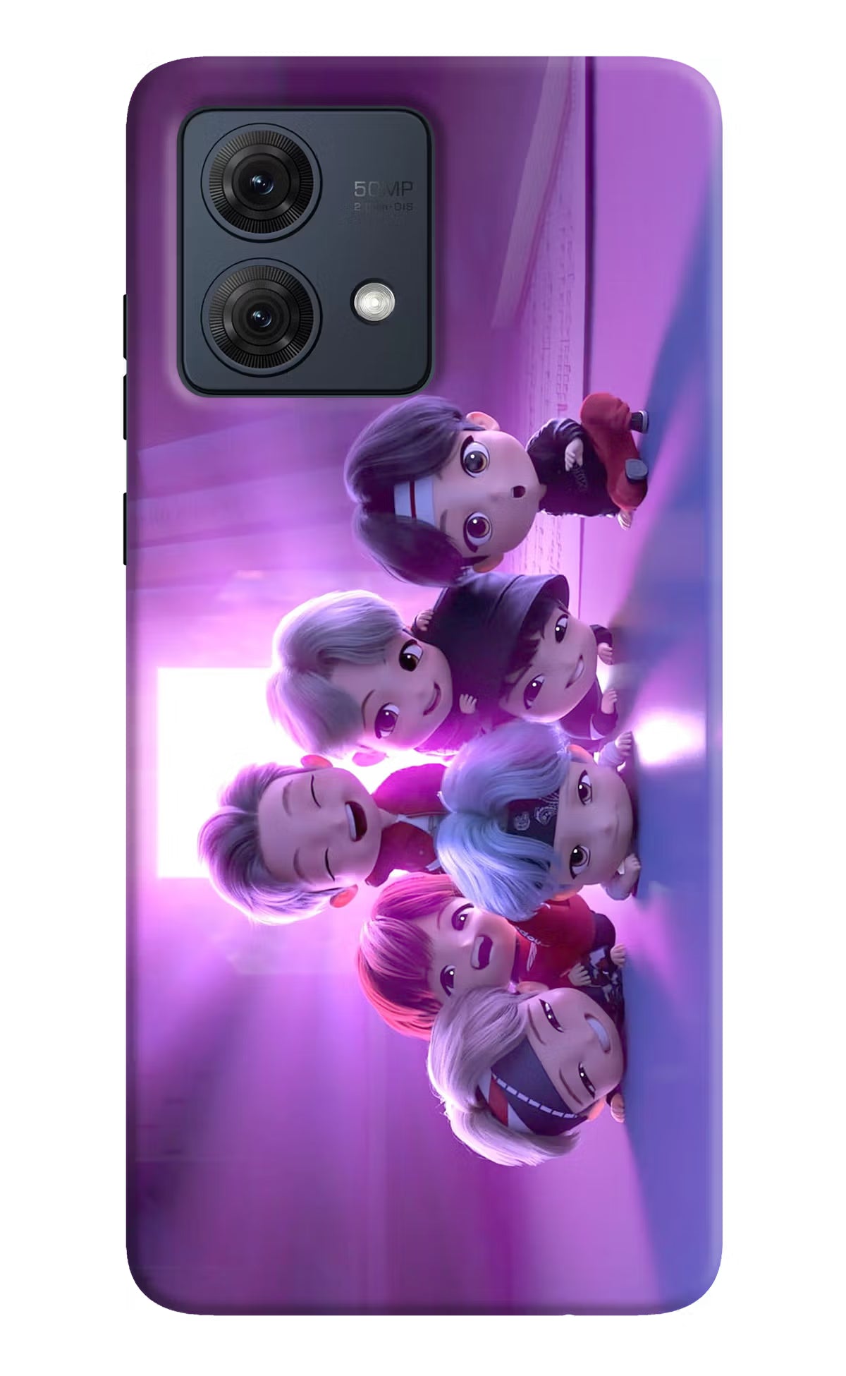 BTS Chibi Moto G84 5G Hard Case Back Cover by Casekaro