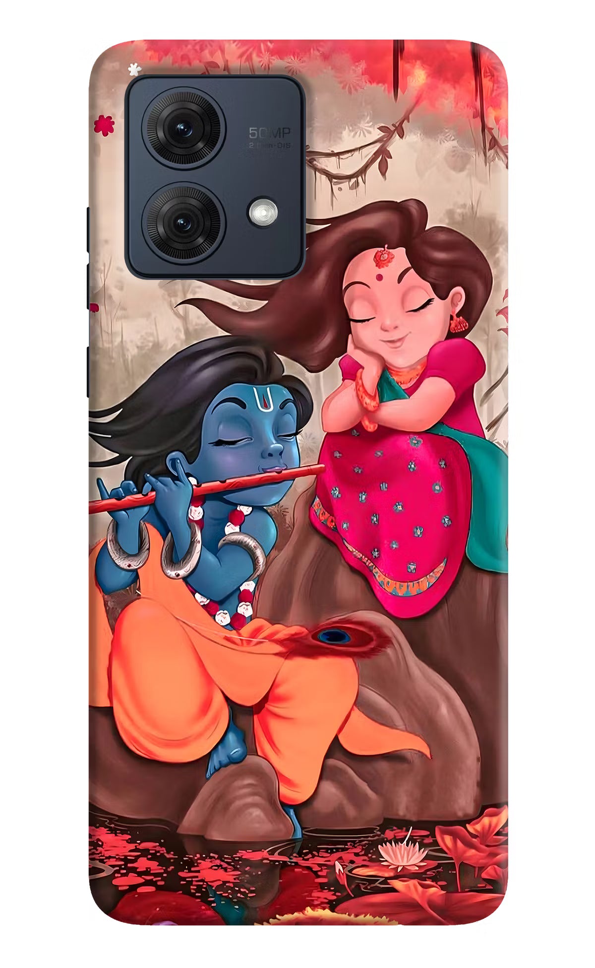 Radhe Krishna Moto G84 5G Hard Case Back Cover by Casekaro