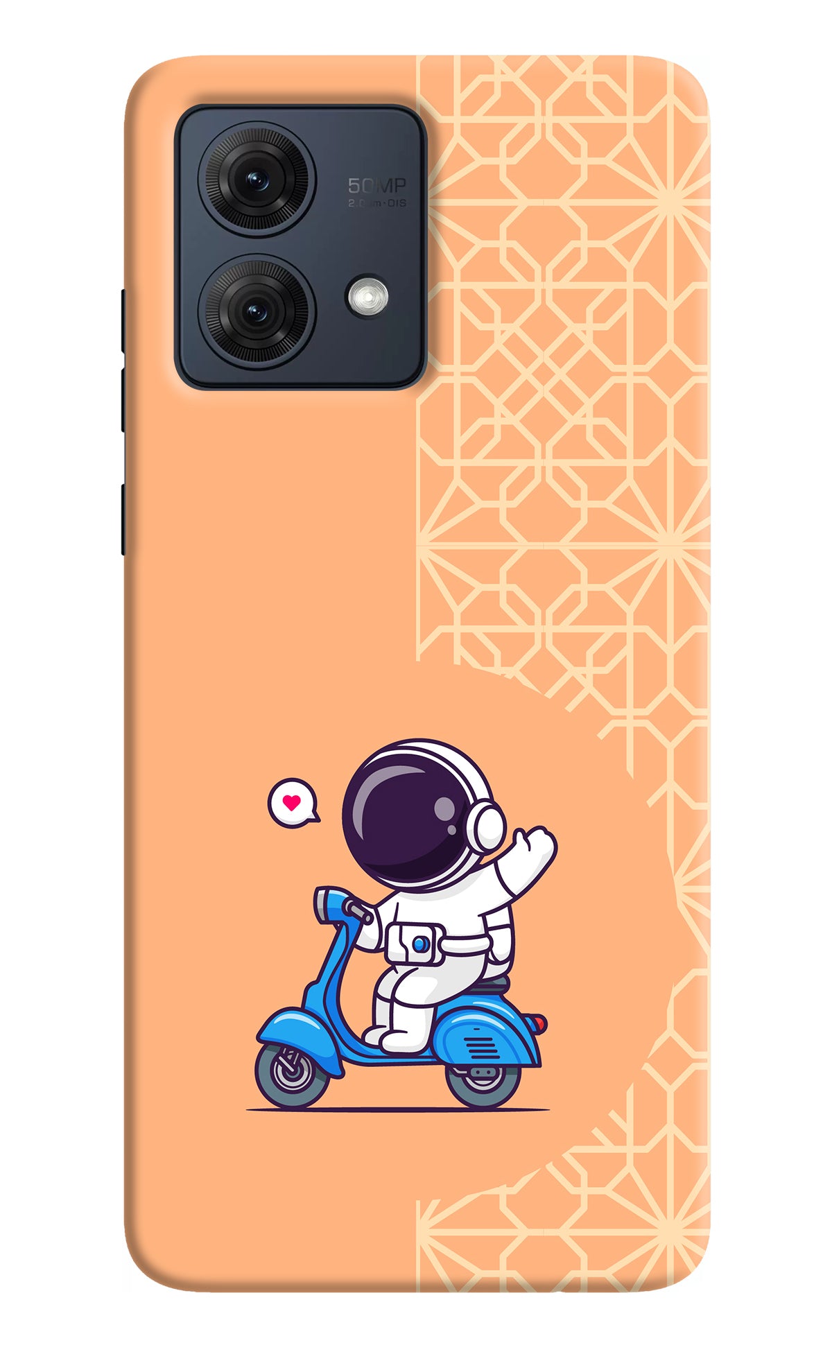 Cute Astronaut Riding Moto G84 5G Back Cover