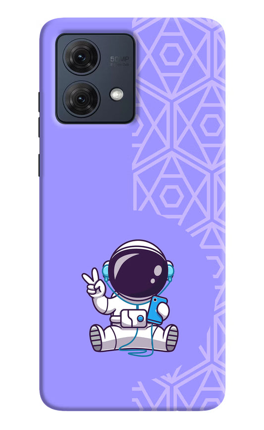 Cute Astronaut Chilling Moto G84 5G Hard Case Back Cover by Casekaro