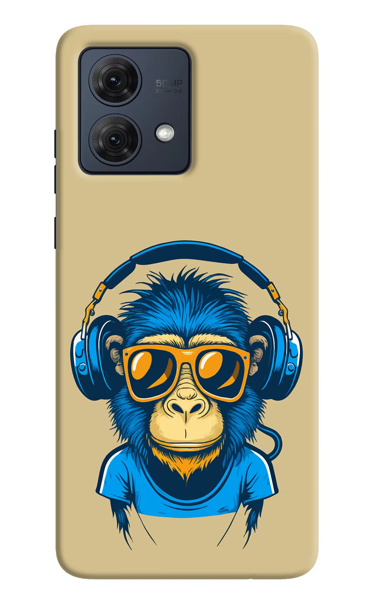 Monkey Headphone Moto G84 5G Hard Case Back Cover by Casekaro