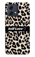 Leopard Print Self Love Moto G84 5G Hard Case Back Cover by Casekaro