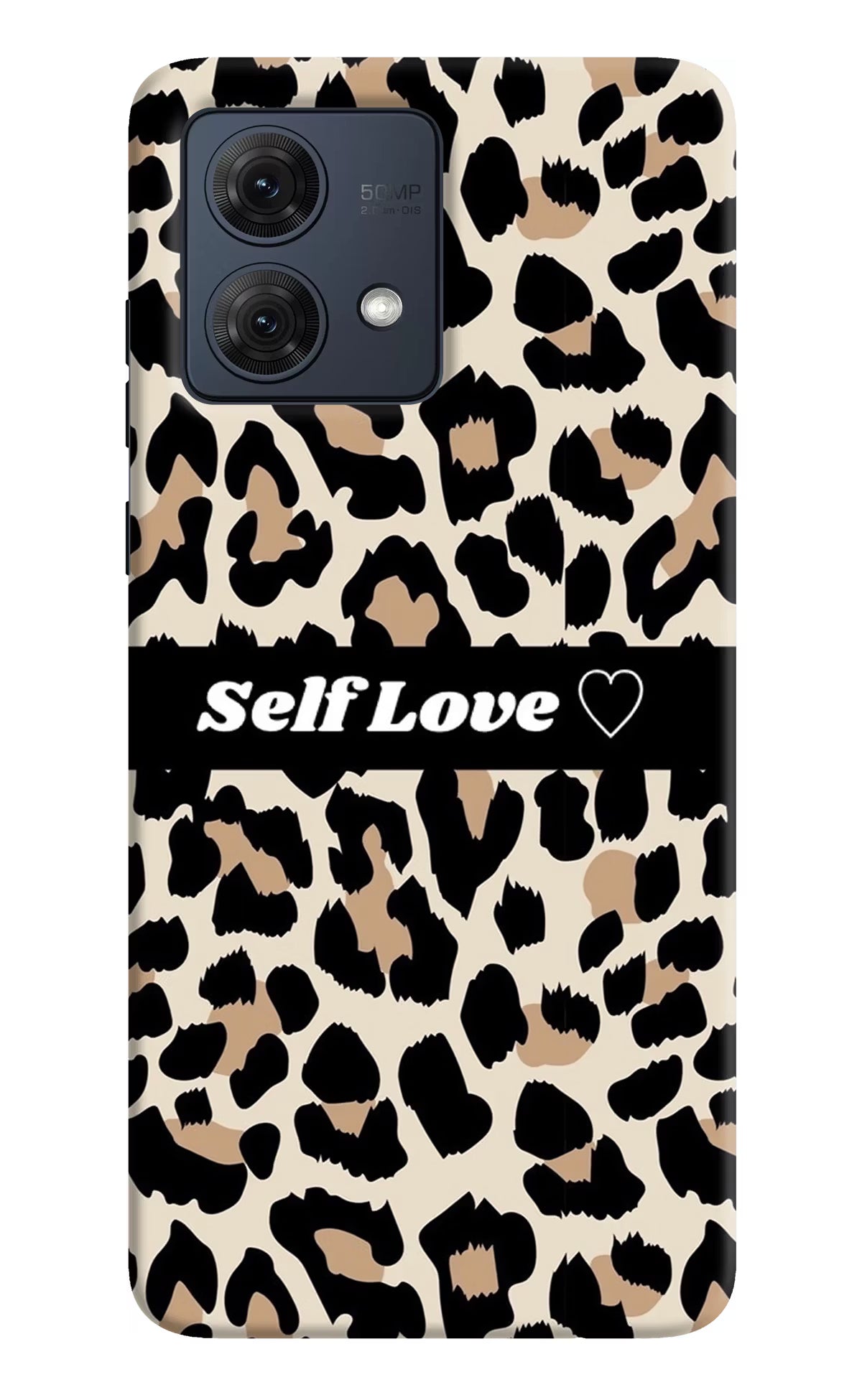 Leopard Print Self Love Moto G84 5G Hard Case Back Cover by Casekaro