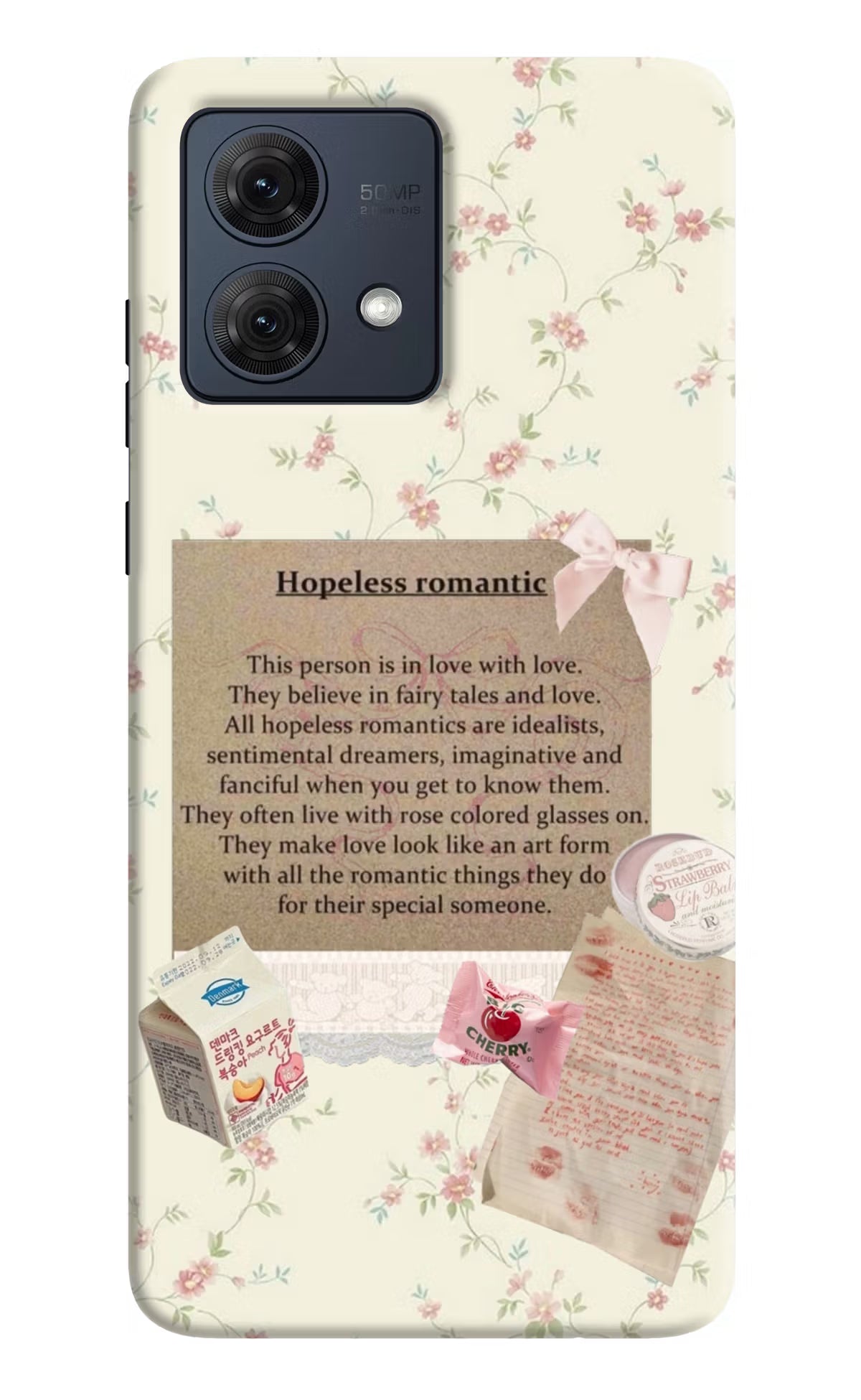 Hopeless Romantic Moto G84 5G Hard Case Back Cover by Casekaro