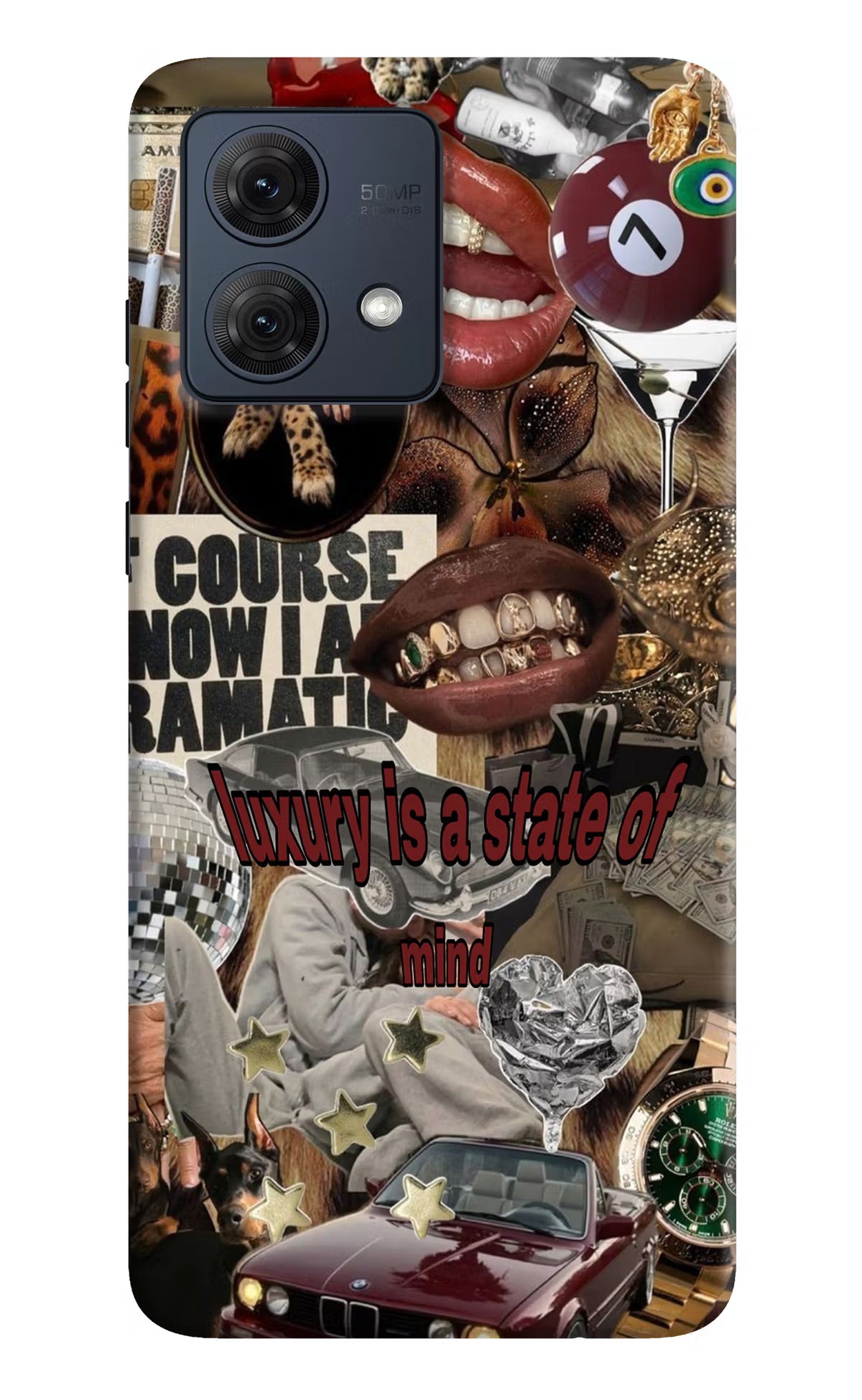 Luxury Moto G84 5G Hard Case Back Cover by Casekaro