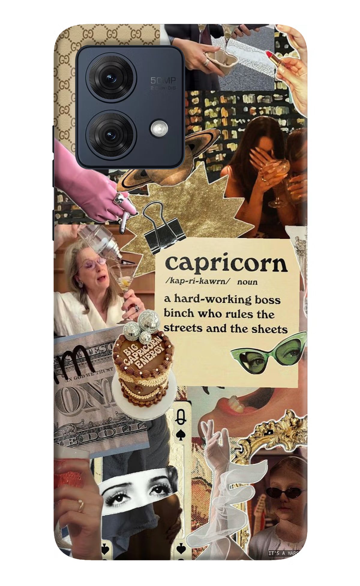 Capricorn Zodiac Moto G84 5G Hard Case Back Cover by Casekaro