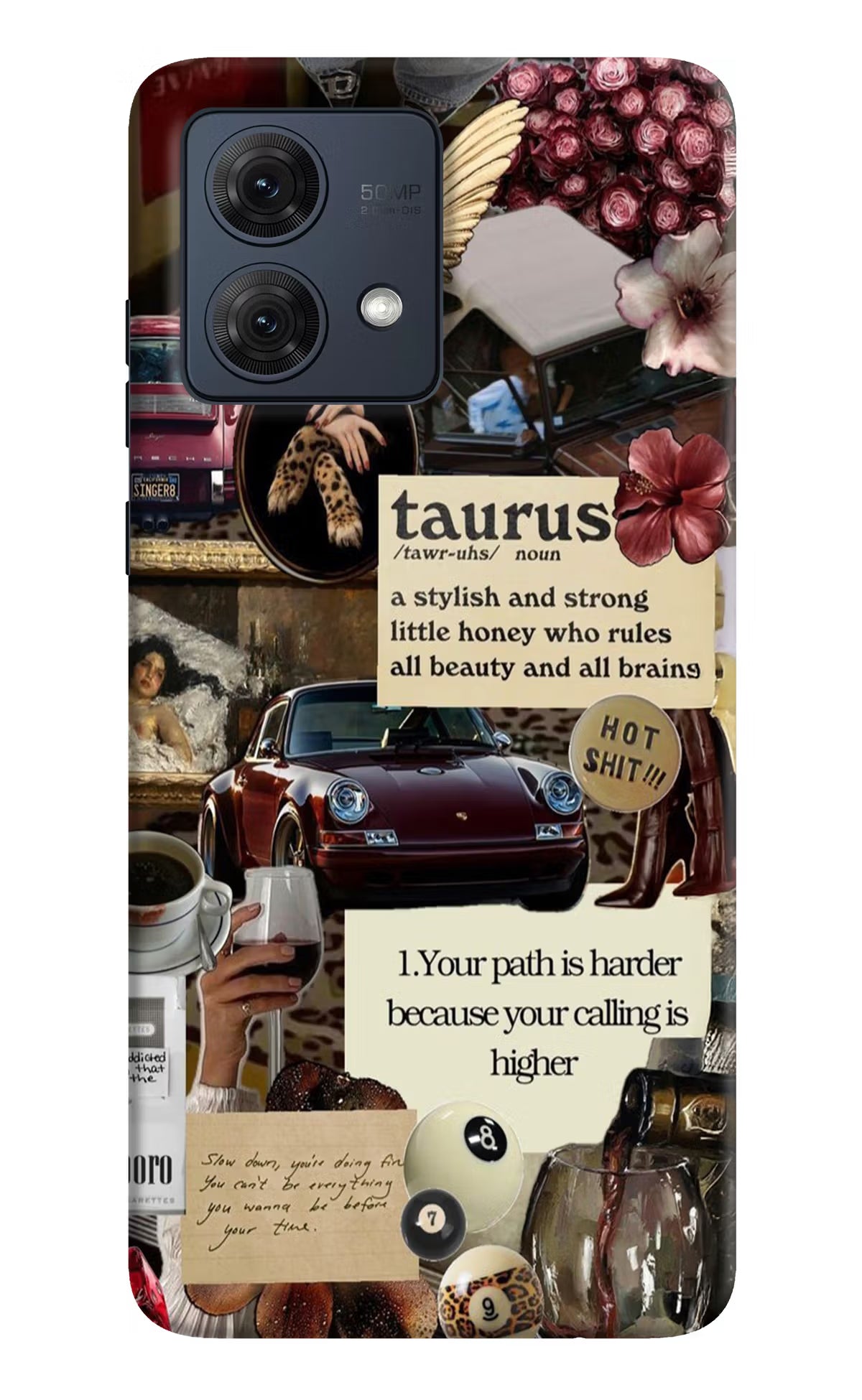 Taurus Zodiac Moto G84 5G Hard Case Back Cover by Casekaro