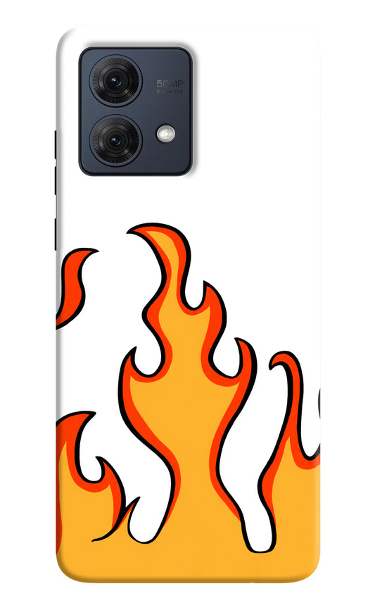 Fired Up – White Moto G84 5G Hard Case Back Cover by Casekaro