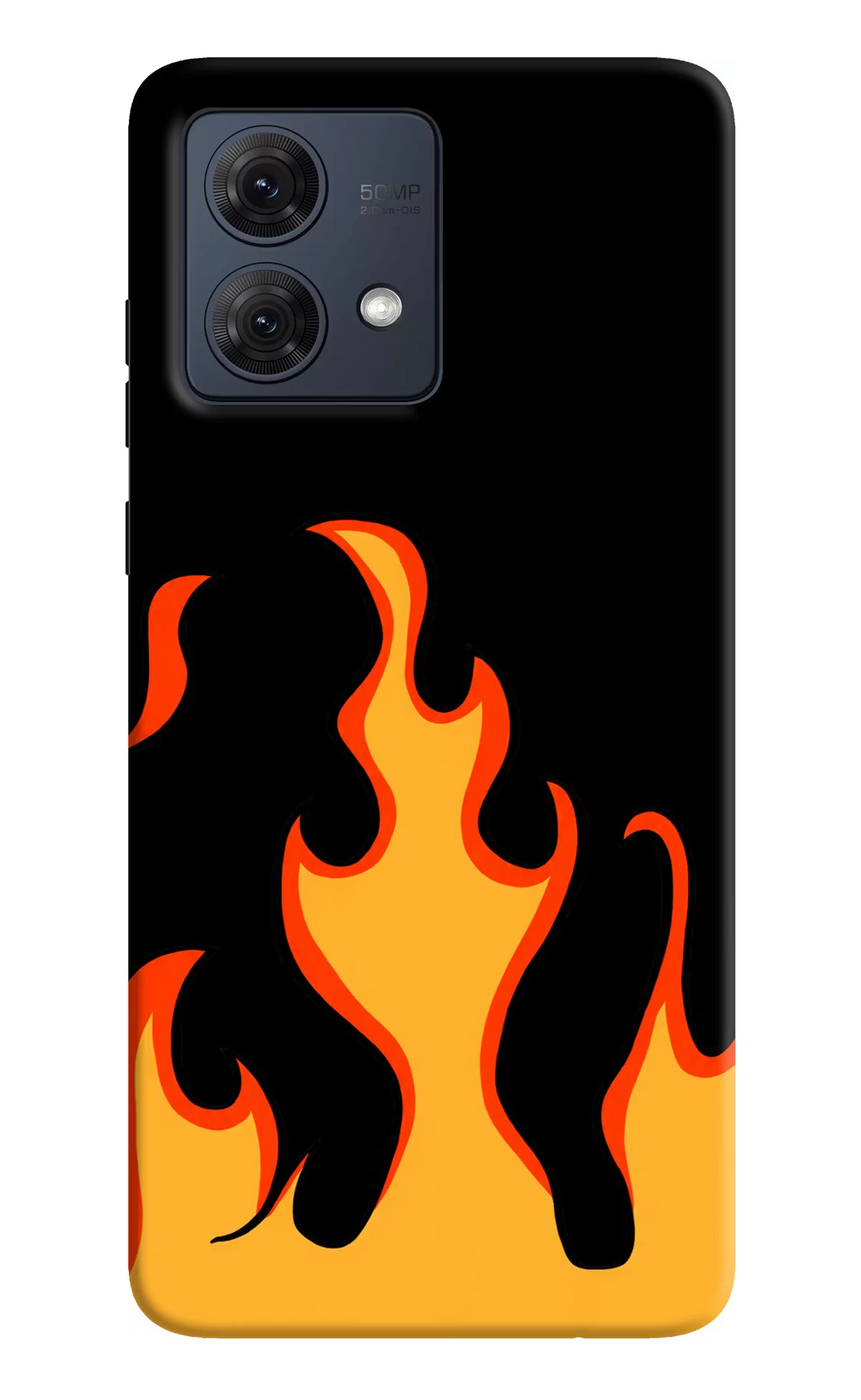 Fired Up – Black Moto G84 5G Hard Case Back Cover by Casekaro