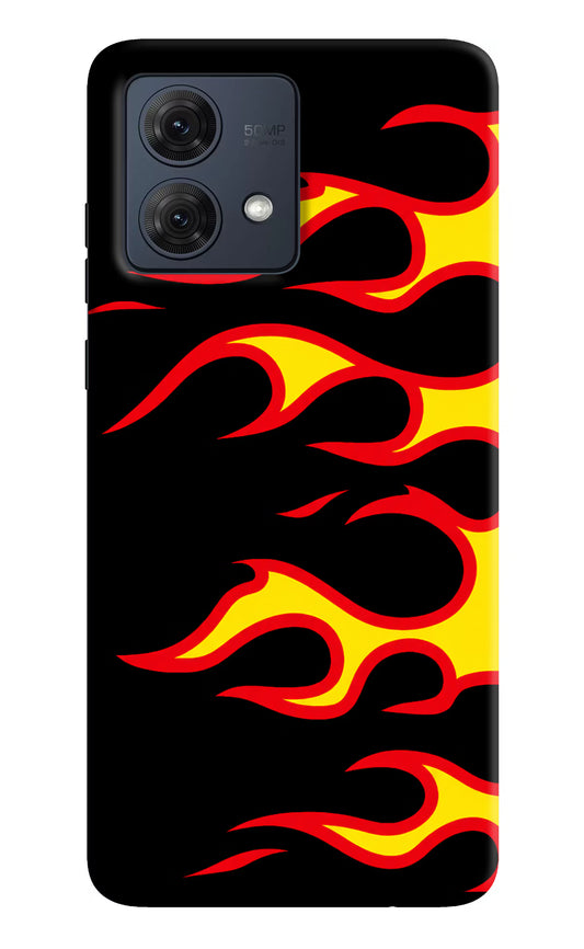 Side Sweep Flames Moto G84 5G Hard Case Back Cover by Casekaro