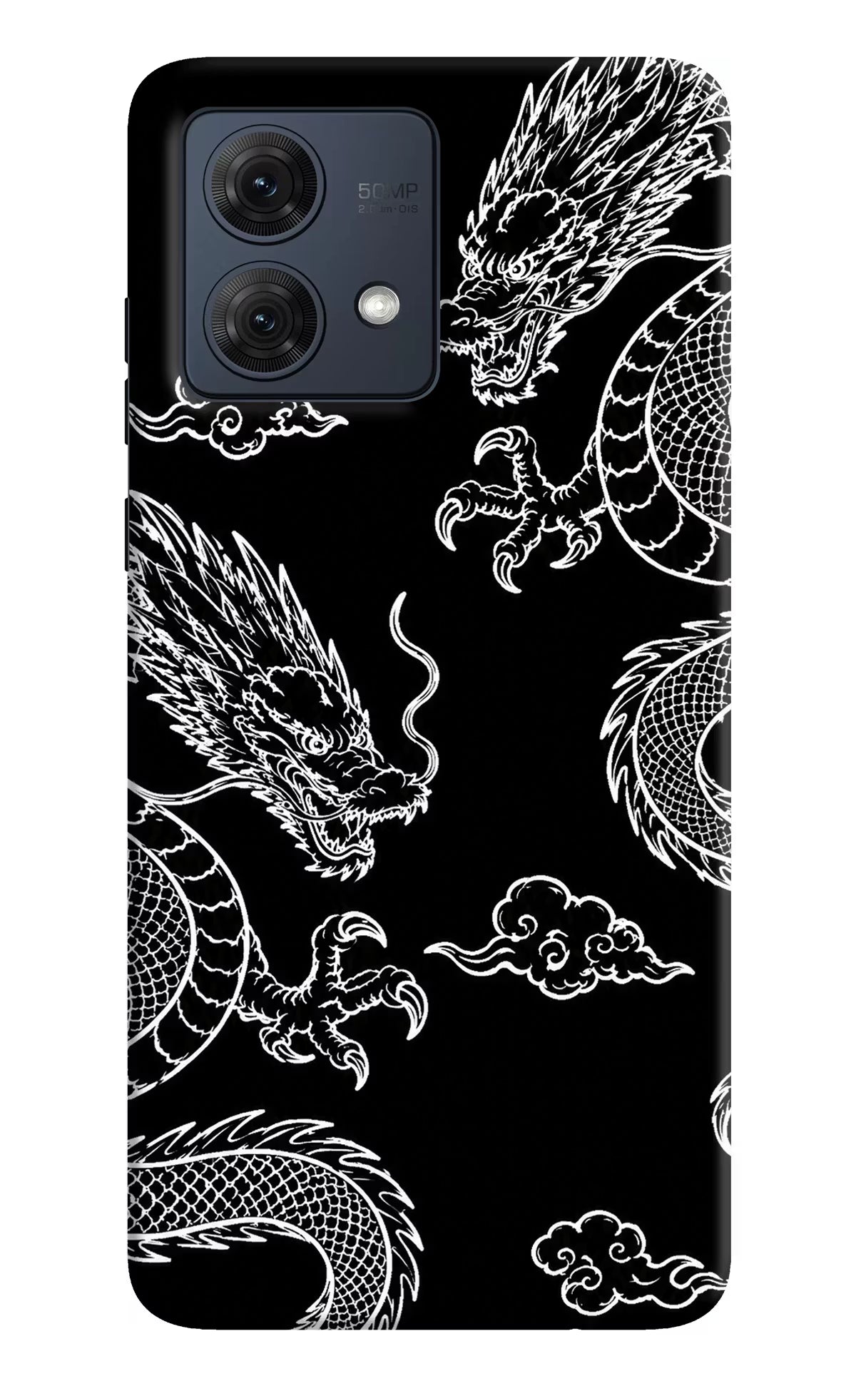 Twin Dragons Moto G84 5G Hard Case Back Cover by Casekaro