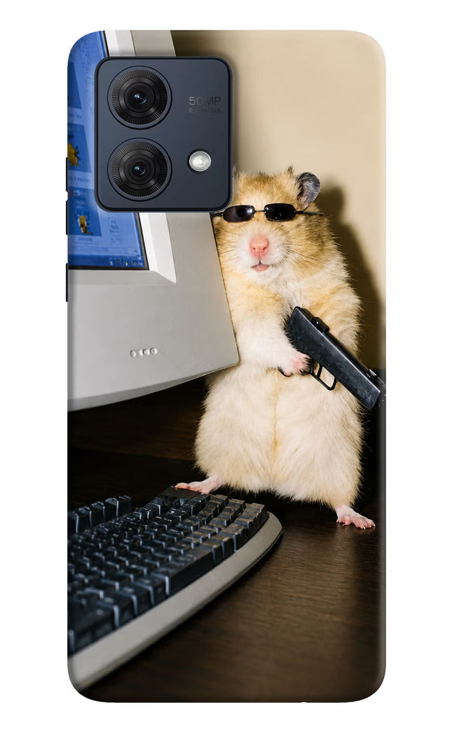 Hacker Hamster Moto G84 5G Hard Case Back Cover by Casekaro