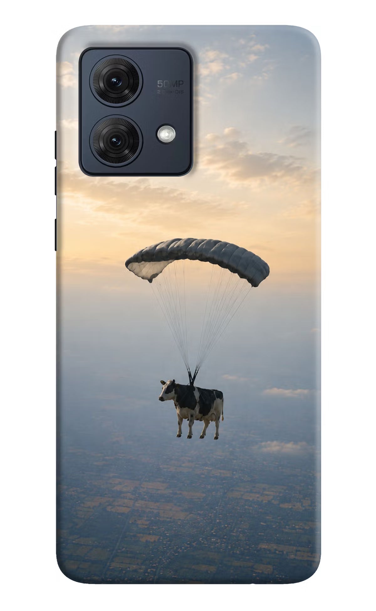 Skydiving Cow Moto G84 5G Back Cover