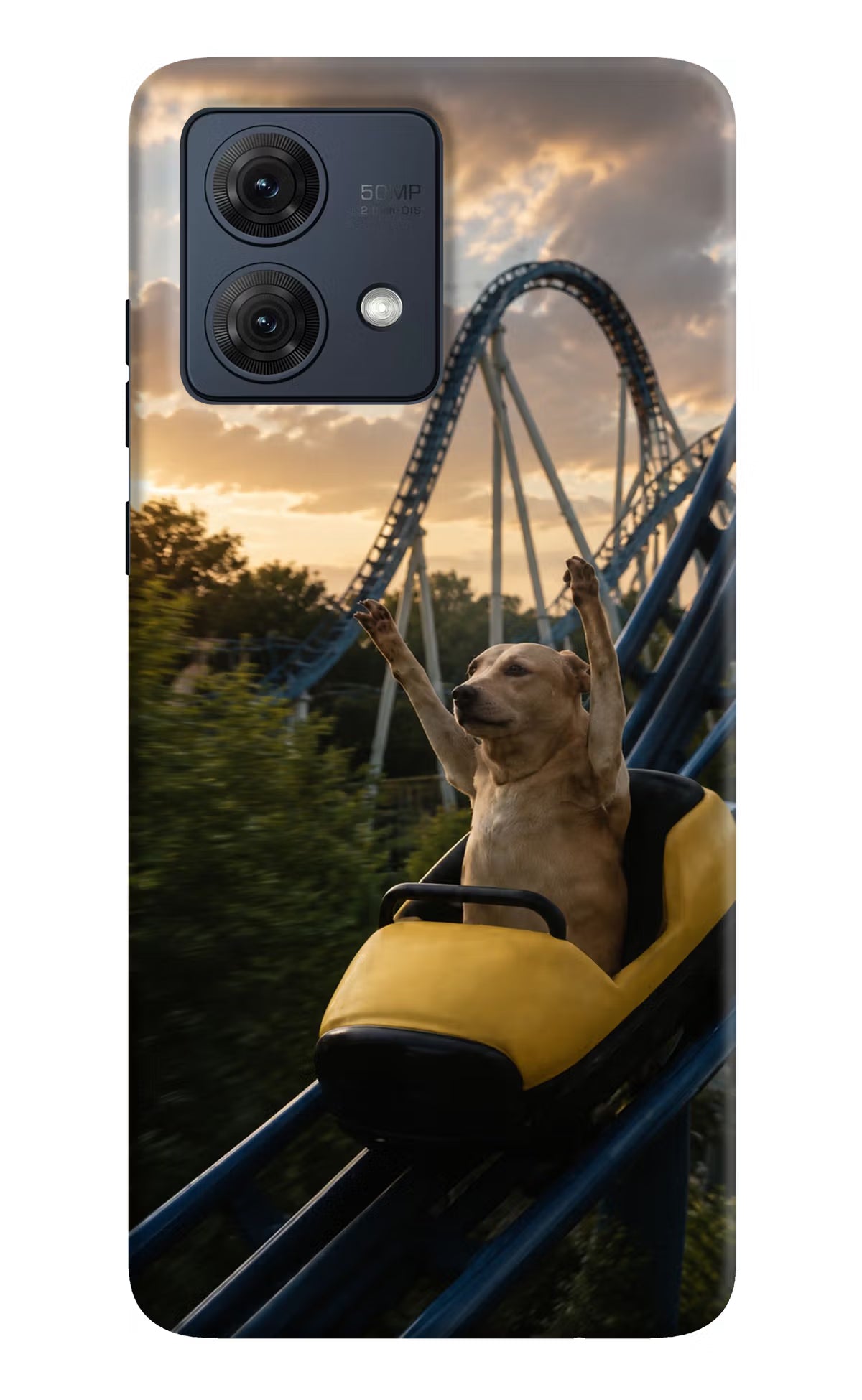 Rollercoaster Dog Moto G84 5G Back Cover