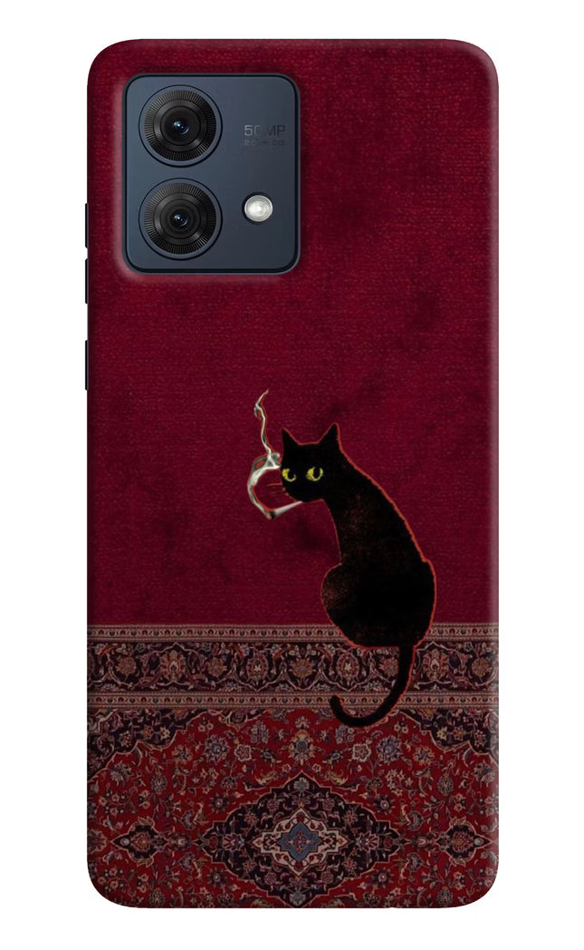 Midnight Cat Moto G84 5G Hard Case Back Cover by Casekaro