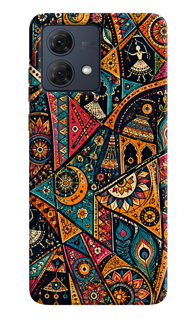 Folk Print Moto G84 5G Hard Case Back Cover by Casekaro