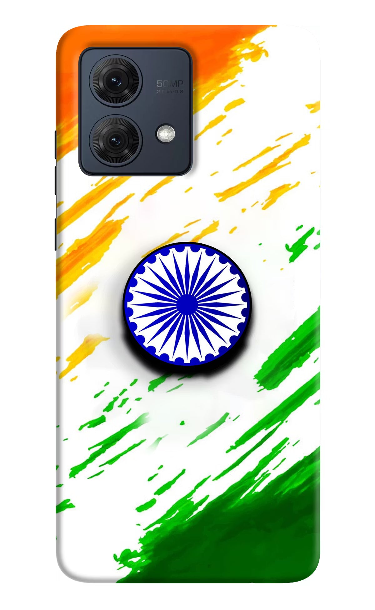 Indian Flag Ashoka Chakra Moto G84 5G Pop Case by Casekaro