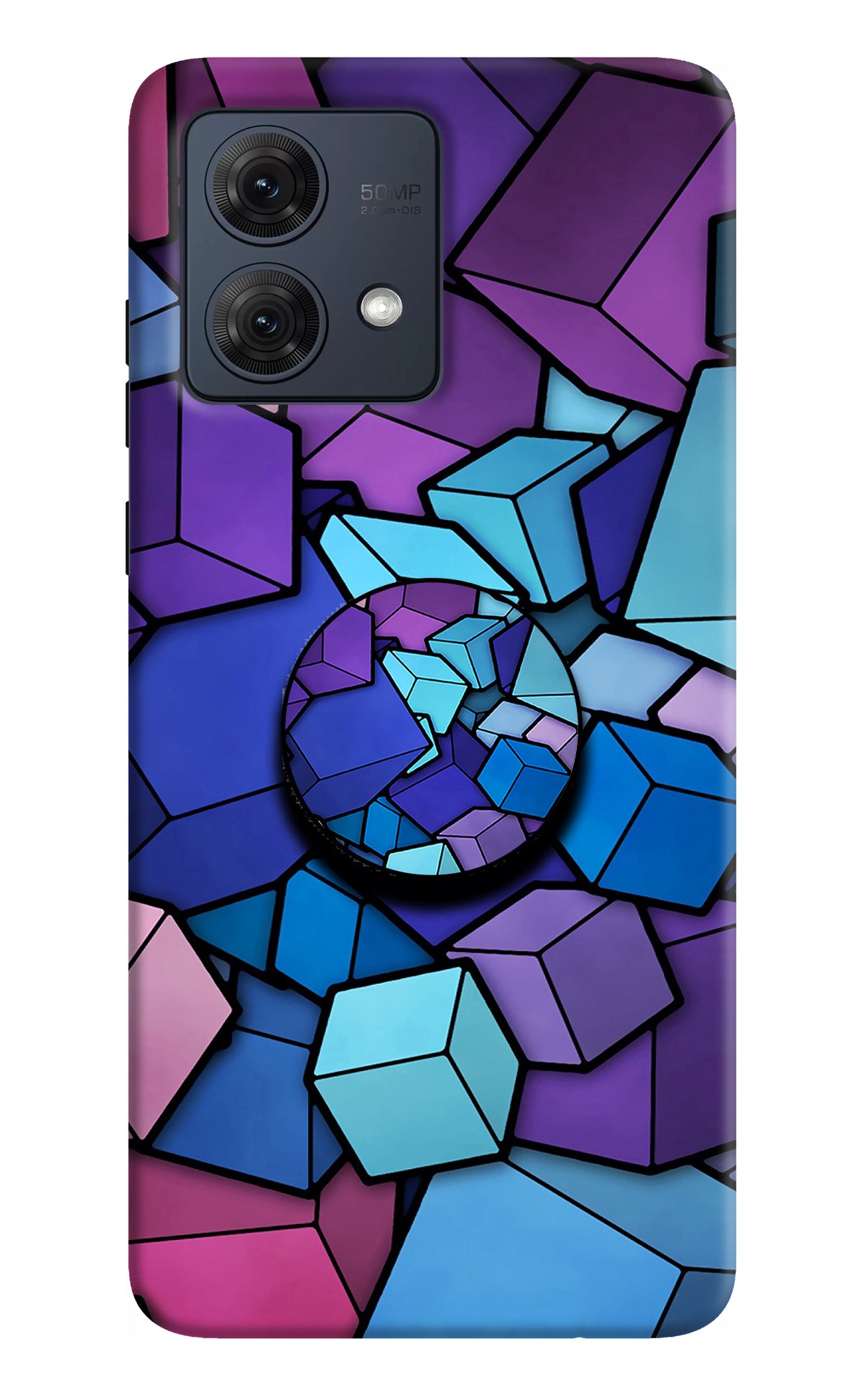 Cubic Abstract Moto G84 5G Pop Case