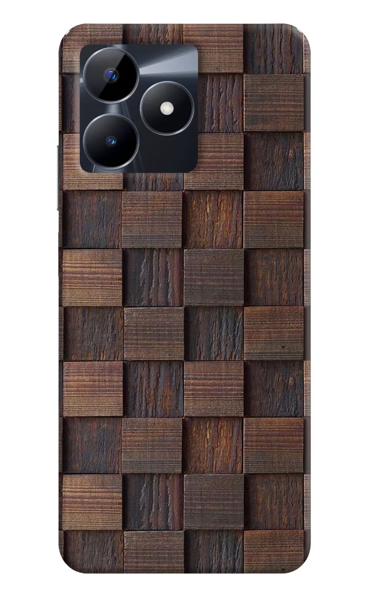 Wooden Cube Design Realme C53 Hard Case Back Cover by Casekaro