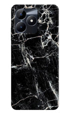 Black Marble Texture Realme C53 Hard Case Back Cover by Casekaro