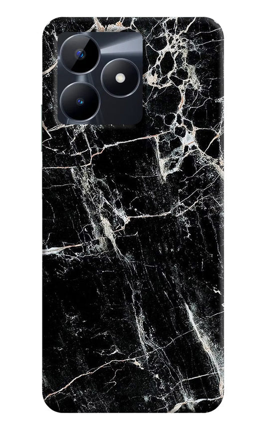 Black Marble Texture Realme C53 Hard Case Back Cover by Casekaro