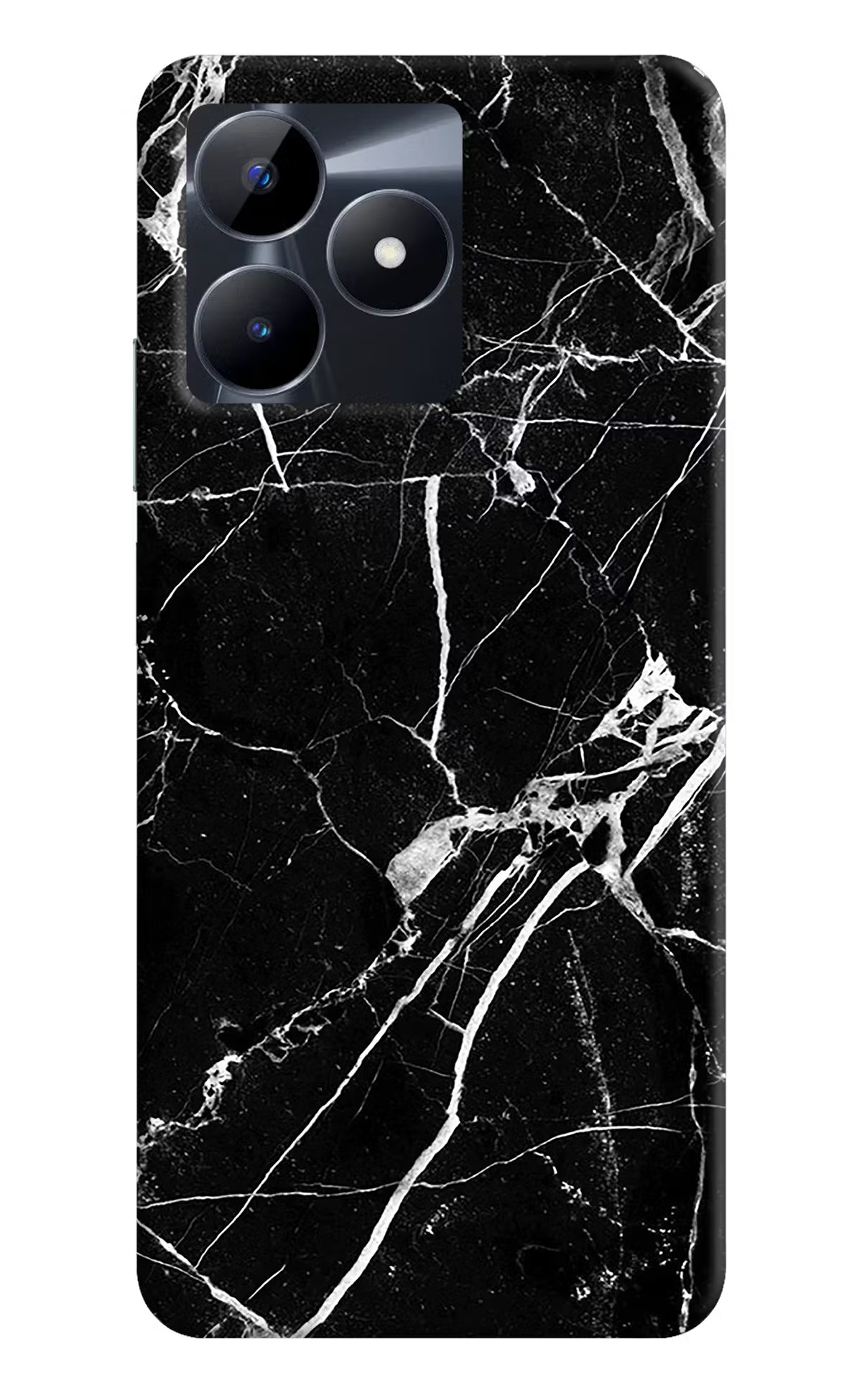 Black Marble Pattern Realme C53 Hard Case Back Cover by Casekaro