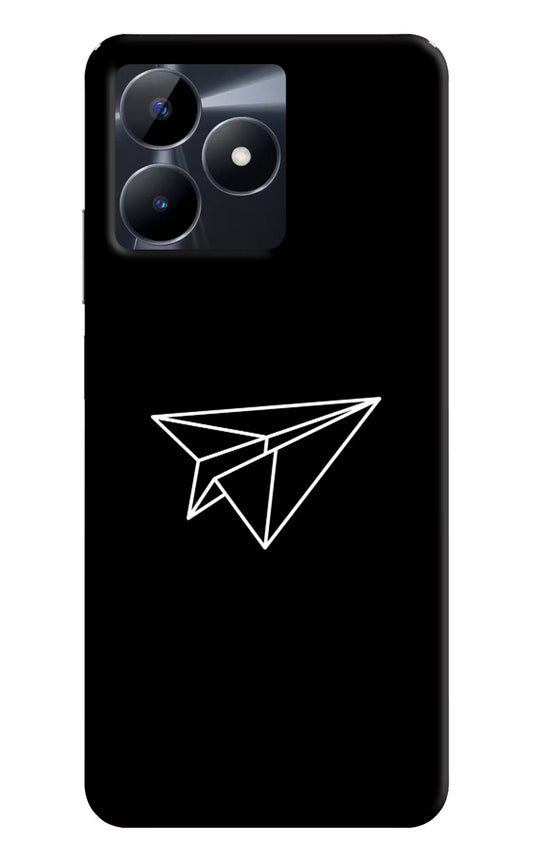 Paper Plane White Realme C53 Hard Case Back Cover by Casekaro
