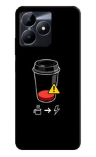 Coffee Realme C53 Hard Case Back Cover by Casekaro