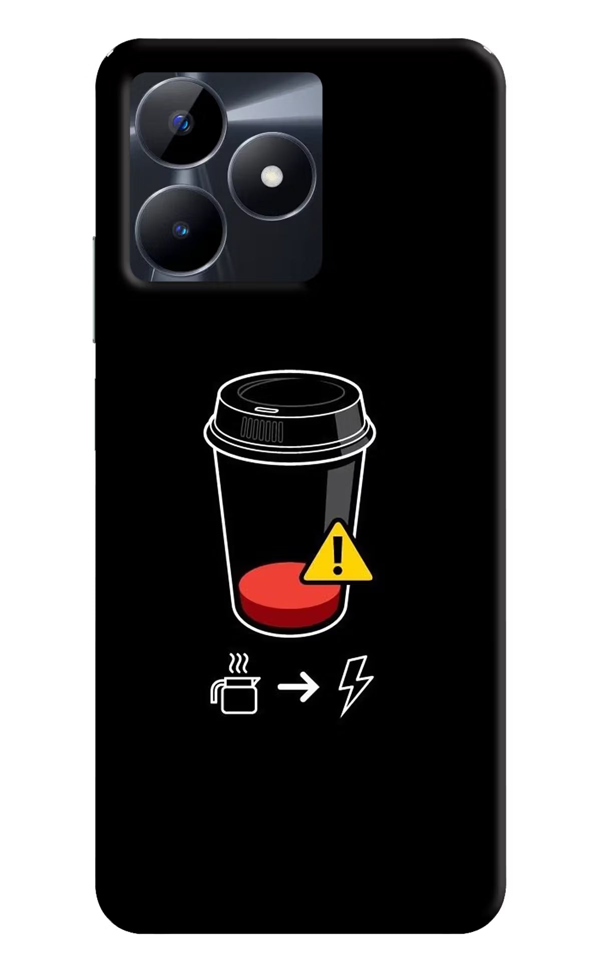Coffee Realme C53 Hard Case Back Cover by Casekaro
