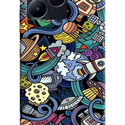 Space Abstract Realme C53 Hard Case Back Cover by Casekaro