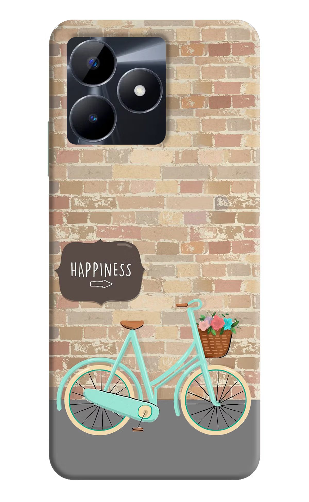 Happiness Artwork Realme C53 Hard Case Back Cover by Casekaro