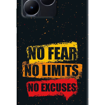 No Fear No Limits No Excuse Realme C53 Hard Case Back Cover by Casekaro