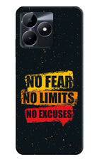 No Fear No Limits No Excuse Realme C53 Hard Case Back Cover by Casekaro